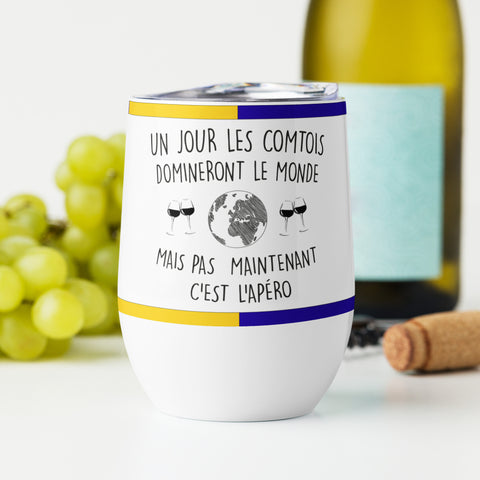 Gobelet à vin et apéro acier PREMIUM - Cadeau humour Franche-Comté Comtois