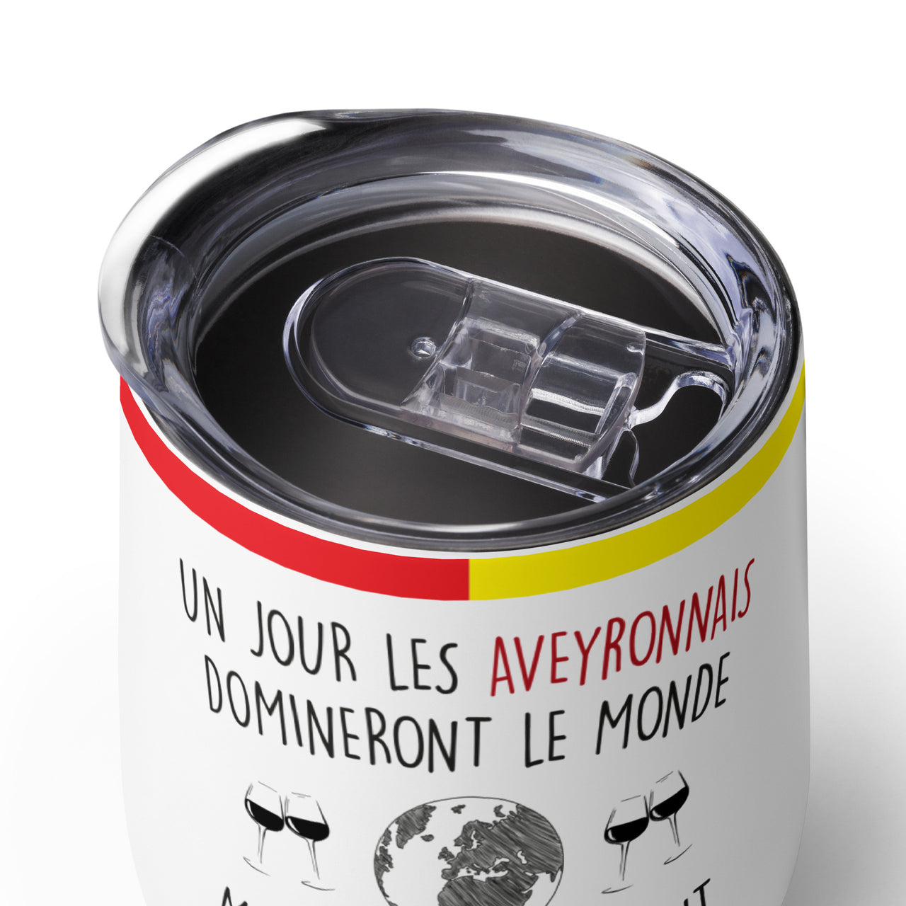 Gobelet à vin Aveyron acier - Cadeau humoristique original