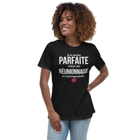 Thumbnail for T-shirt Réunion rose - Pas parfaite mais fièrement drôle