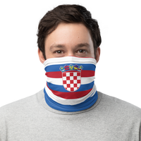 Thumbnail for Masque Cache cou  - Croatie - Bandeau blason croate - Ici & Là - T-shirts & Souvenirs de chez toi