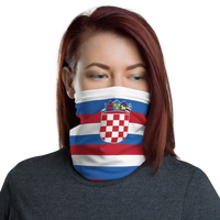 Thumbnail for Masque Cache cou  - Croatie - Bandeau blason croate - Ici & Là - T-shirts & Souvenirs de chez toi