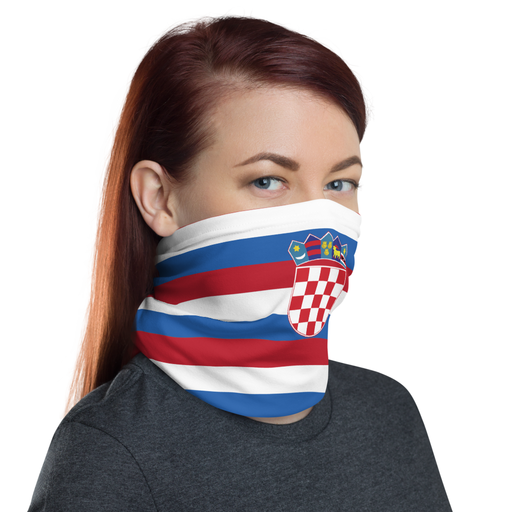 Masque Cache cou  - Croatie - Bandeau blason croate - Ici & Là - T-shirts & Souvenirs de chez toi