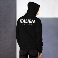 Thumbnail for Sweatshirt Italie noir dos - Italien ça se prononce Dieu