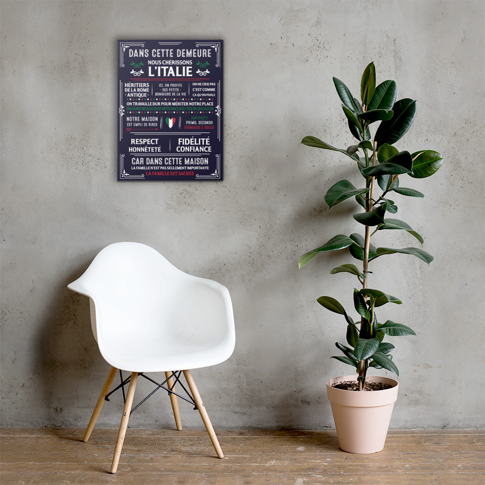Cadre décoratif Italie - On ne crie pas, c'est comme ça qu'on parle