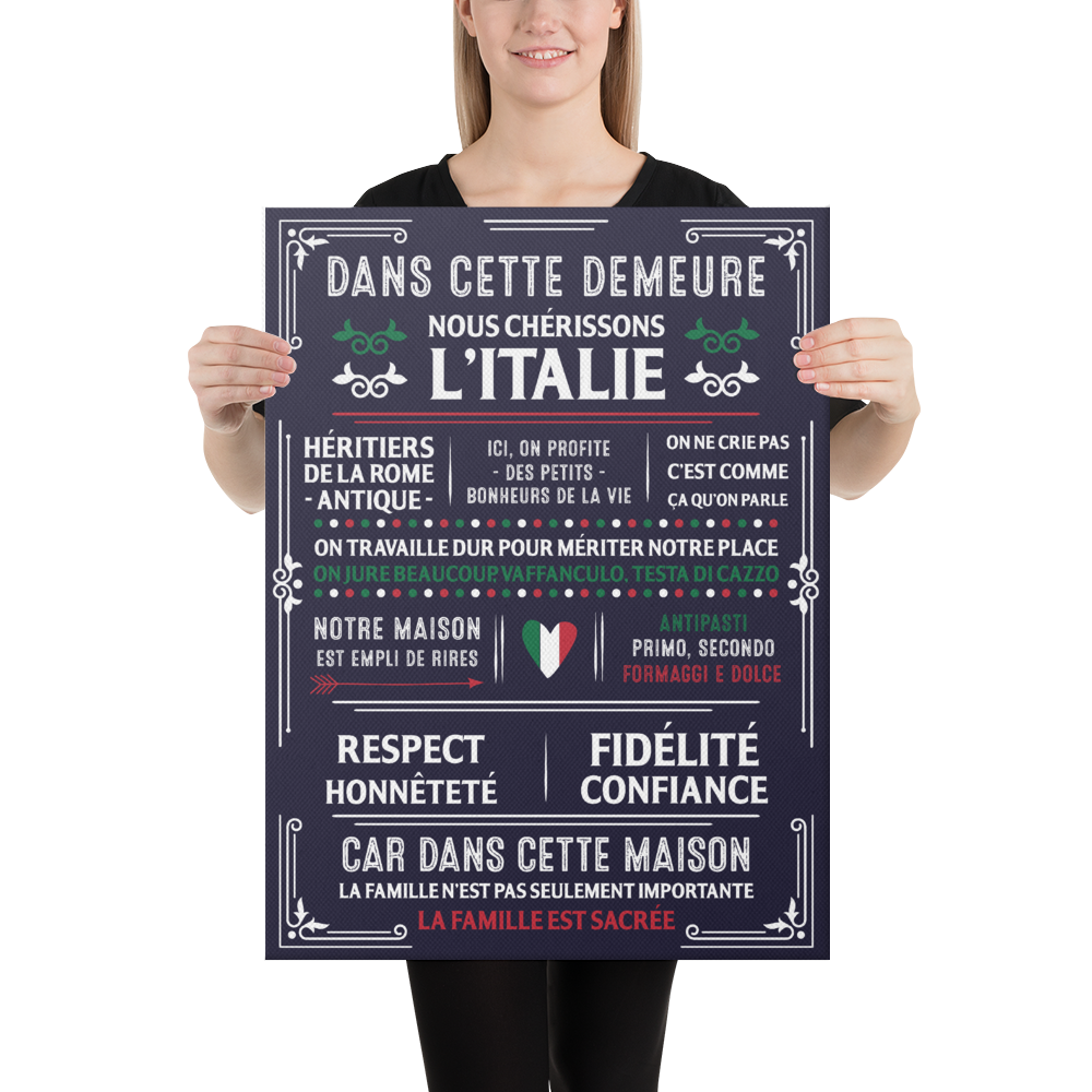 Cadre décoratif Italie - Notre maison est emplie de souvenirs