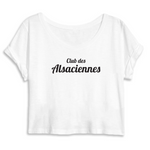 Club des Alsaciennes - T-shirt crop top coton BIO -  Imprimé Fr - Ici & Là - T-shirts & Souvenirs de chez toi