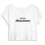 Club des Alsaciennes - T-shirt crop top coton BIO -  Imprimé Fr - Ici & Là - T-shirts & Souvenirs de chez toi