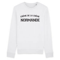 Thumbnail for Crème de la crème Normande - Sweat BIO Bio - impression FR - Ici & Là - T-shirts & Souvenirs de chez toi