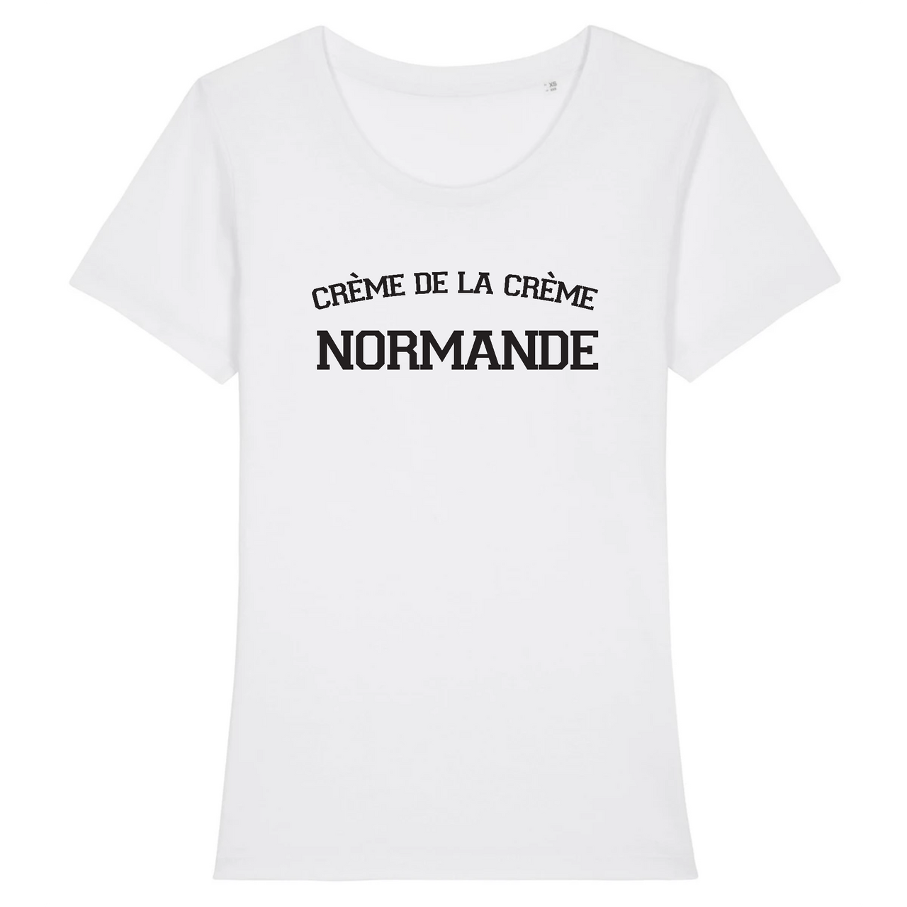 Crème de la crème Normande - T-shirt femme BIO Bio - impression FR - Ici & Là - T-shirts & Souvenirs de chez toi