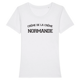 Crème de la crème Normande - T-shirt femme BIO Bio - impression FR - Ici & Là - T-shirts & Souvenirs de chez toi