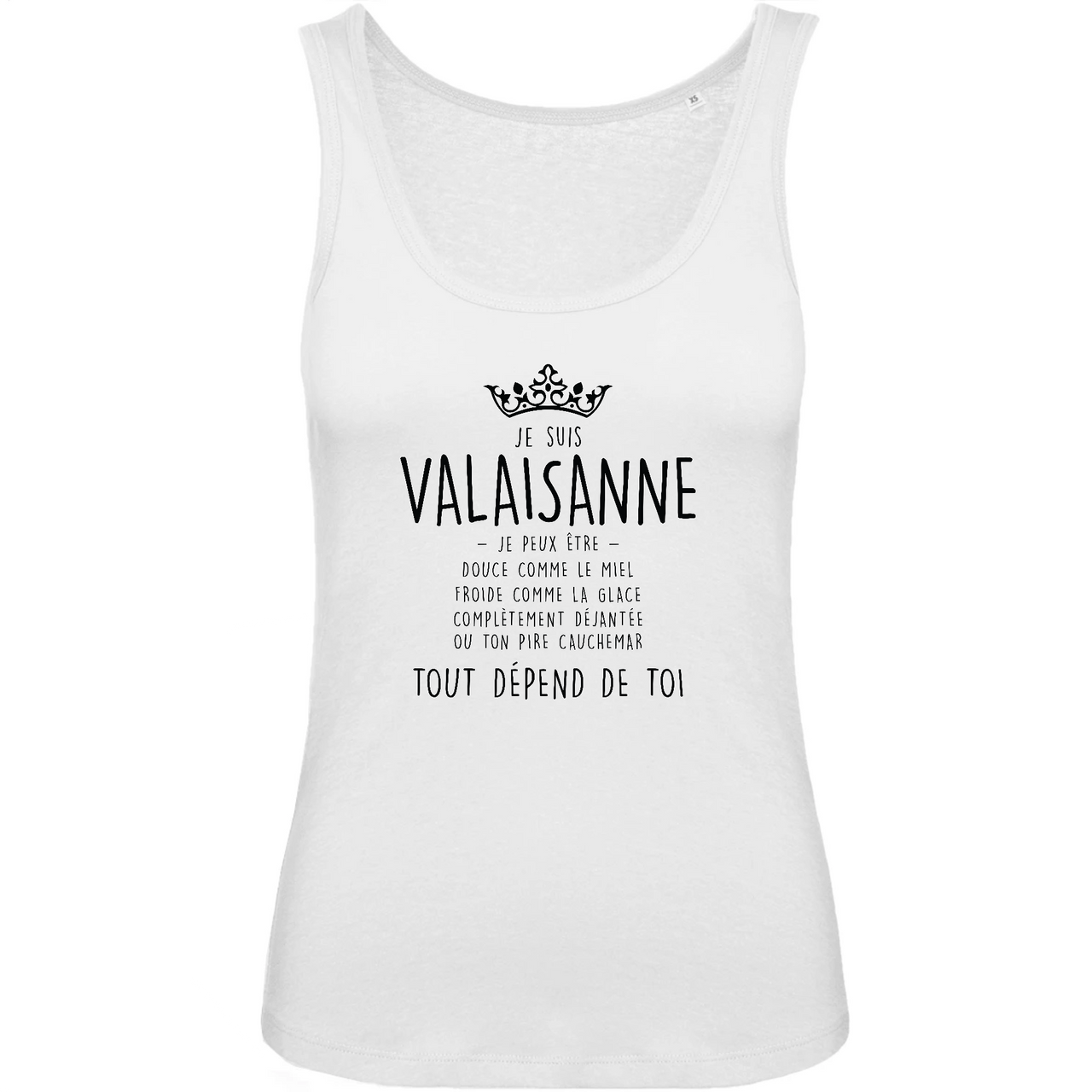 Valaisanne, douce comme le miel - Débardeur femme coton Bio - Ici & Là - T-shirts & Souvenirs de chez toi