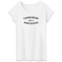 Thumbnail for Capricieuse, Rebelle, Ariégeoise - T-shirt femme coton bio - impression FR - Ici & Là - T-shirts & Souvenirs de chez toi