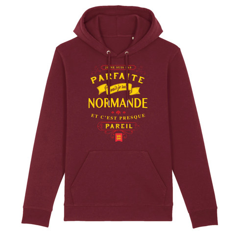 Je ne suis pas parfaite, je ne suis normande et c'est presque pareil - Sweat Coton Bio PREMIUM - Impression FR - Ici & Là - T-shirts & Souvenirs de chez toi