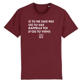 Si tu ne sais pas où tu vas, Rappelle toi d'où tu viens - T-shirt unisexe coton bio - imprimé FR - Ici & Là - T-shirts & Souvenirs de chez toi