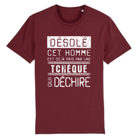 Thumbnail for Désolé cet homme est pris par une Tchèque qui déchire - T-shirt coton bio 100 % - imprimé FR - Ici & Là - T-shirts & Souvenirs de chez toi