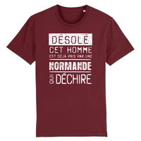 Thumbnail for Désolé cet homme est pris par une Normande qui déchire - T-shirt coton bio 100 % - imprimé FR - Ici & Là - T-shirts & Souvenirs de chez toi