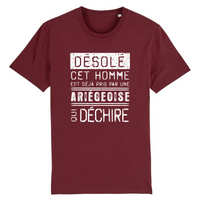 Thumbnail for Désolé cet homme est pris par une Ariégeoise qui déchire - T-shirt coton bio 100 % - imprimé FR - Ici & Là - T-shirts & Souvenirs de chez toi