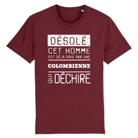 Thumbnail for Désolé cet homme est pris par une Colombienne qui déchire - T-shirt coton bio 100 % - imprimé FR - Ici & Là - T-shirts & Souvenirs de chez toi