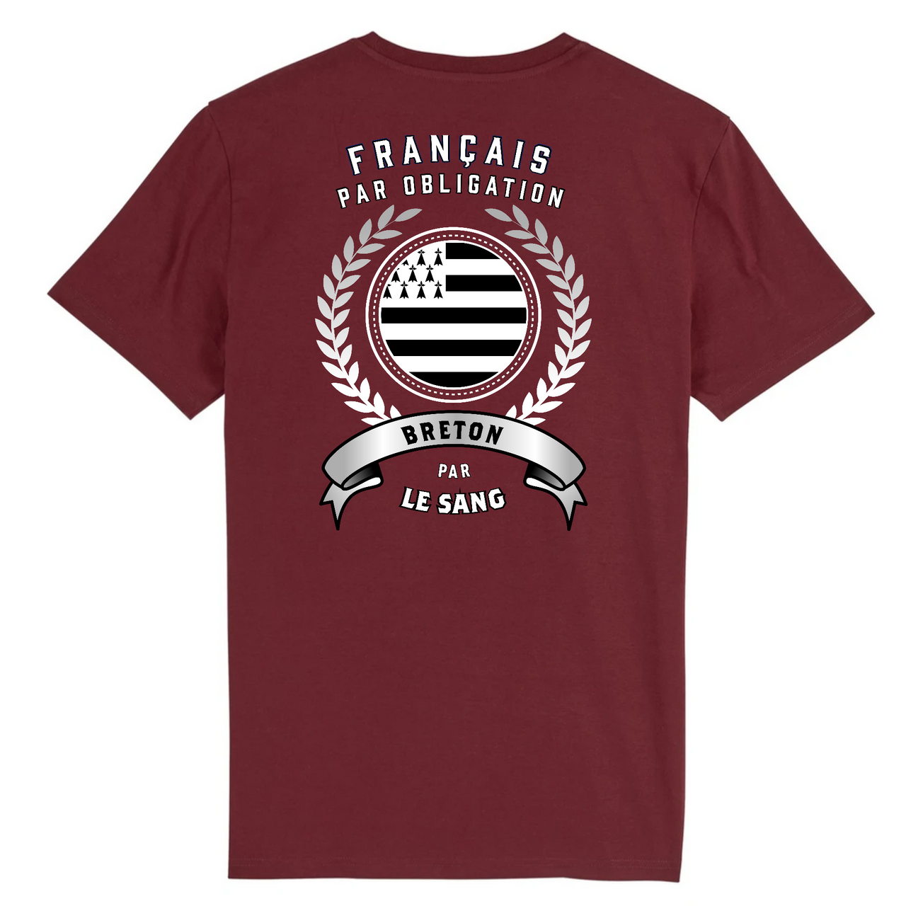 Breton par le sang - T-shirt imprimé Dos coton biologique - FR - Ici & Là - T-shirts & Souvenirs de chez toi