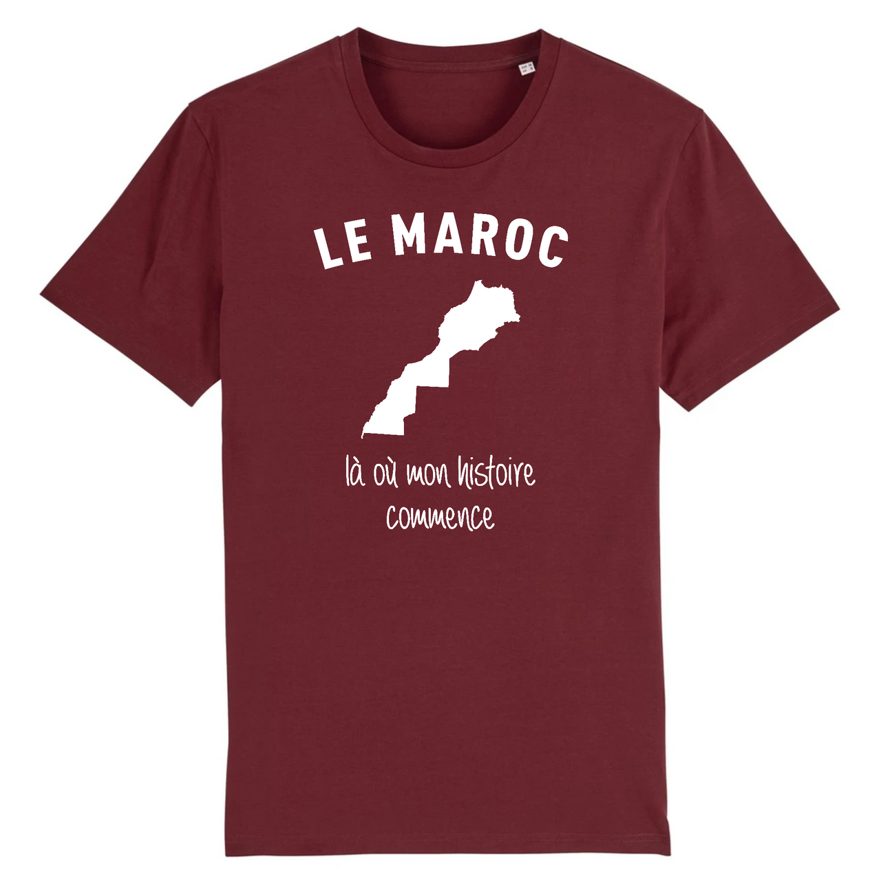 T-shirt Maroc bordeaux - Mon histoire commence ici