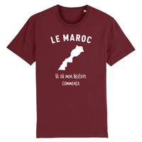 Thumbnail for T-shirt Maroc bordeaux - Mon histoire commence ici