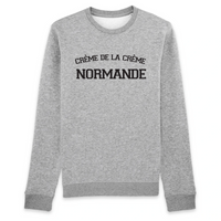 Thumbnail for Crème de la crème Normande - Sweat BIO Bio - impression FR - Ici & Là - T-shirts & Souvenirs de chez toi