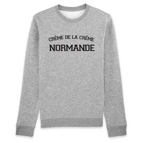 Crème de la crème Normande - Sweat BIO Bio - impression FR - Ici & Là - T-shirts & Souvenirs de chez toi