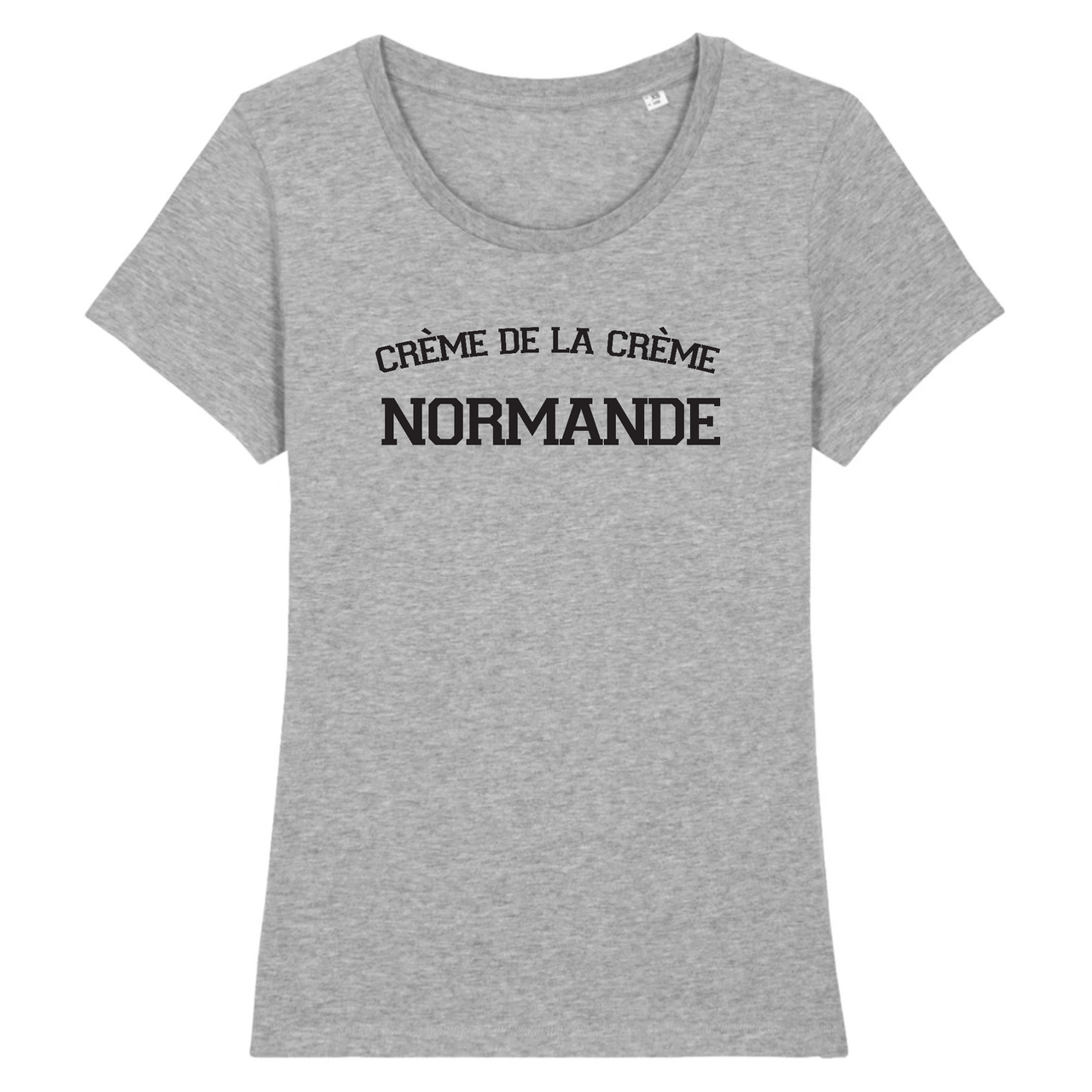 Crème de la crème Normande - T-shirt femme BIO Bio - impression FR - Ici & Là - T-shirts & Souvenirs de chez toi