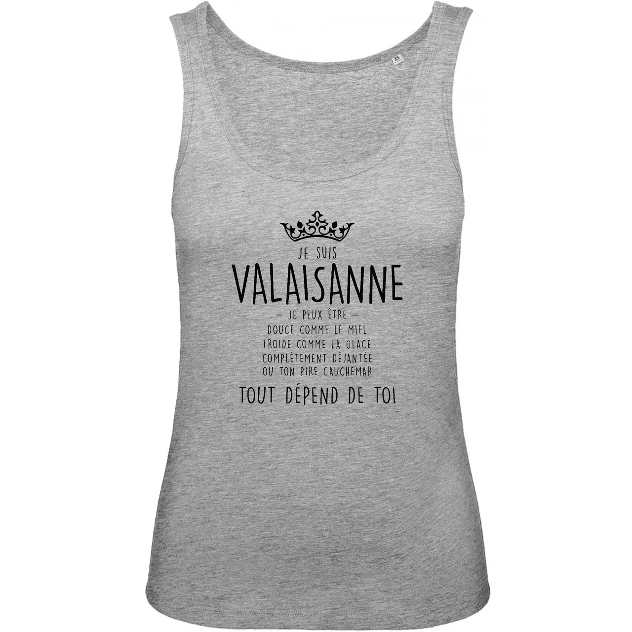 Valaisanne, douce comme le miel - Débardeur femme coton Bio - Ici & Là - T-shirts & Souvenirs de chez toi