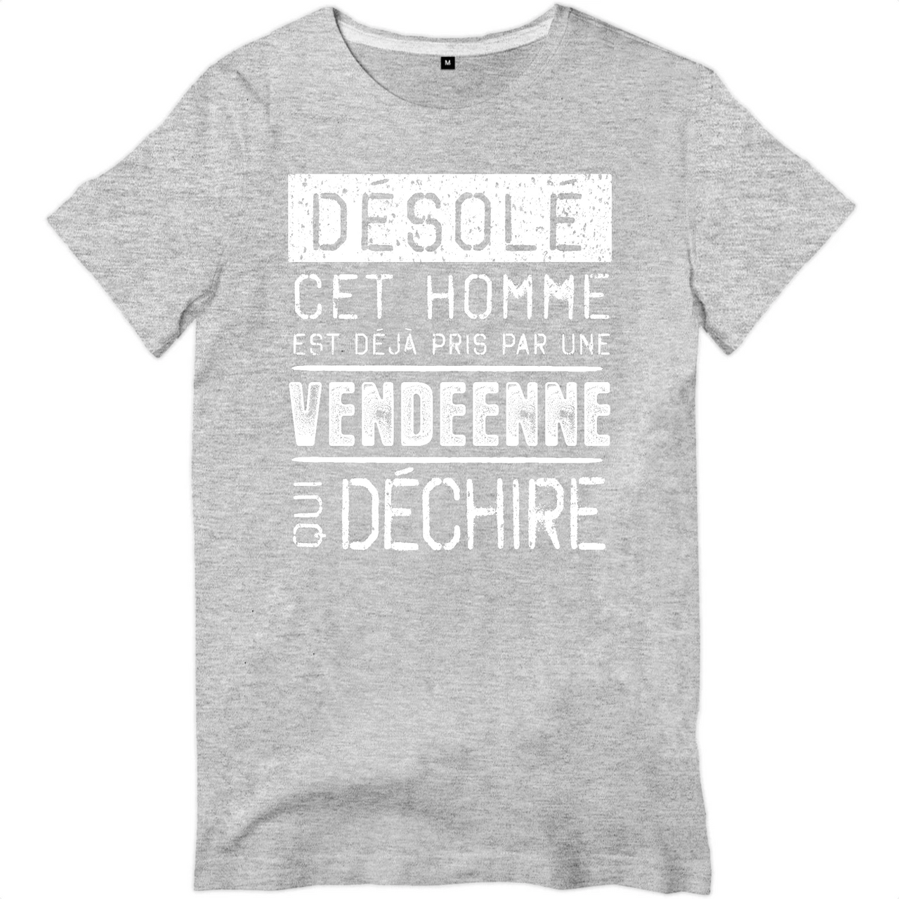 Désolé il est pris par un Vendéenne - T-shirt standard - imprimé FR - Ici & Là - T-shirts & Souvenirs de chez toi