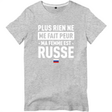 Plus rien ne me fait peur ma femme est Russe - T-shirt standard - impression FR - Ici & Là - T-shirts & Souvenirs de chez toi
