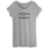 Thumbnail for Capricieuse, Rebelle, Ariégeoise - T-shirt femme coton bio - impression FR - Ici & Là - T-shirts & Souvenirs de chez toi