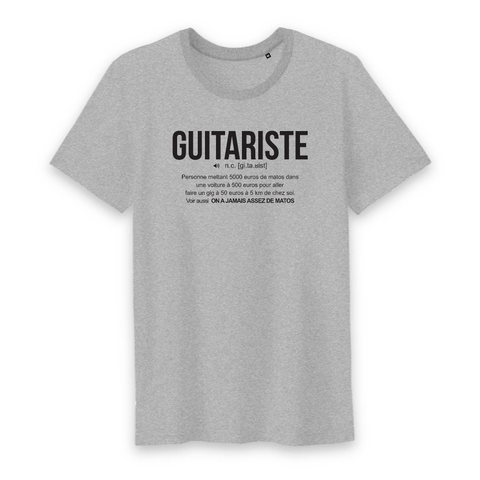 Guitariste définition - T-shirt unisexe coton bio 100 % - imprimé FR - Ici & Là - T-shirts & Souvenirs de chez toi