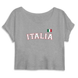 Italia - Italie _ T-shirt Crop top 100 % coton Bio - imprimé fr - Ici & Là - T-shirts & Souvenirs de chez toi