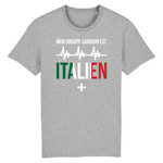 Mon groupe Sanguin est Italien Plus - t-shirt unisexe coton bio - Imprimé FR - Ici & Là - T-shirts & Souvenirs de chez toi