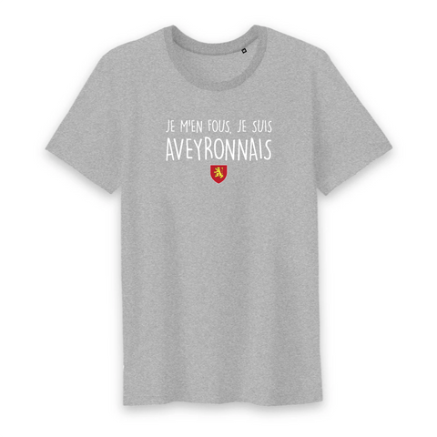 Je m'en fous je suis Aveyronnais - T-shirt Coton Bio 100 % - imprimé dans le midi. - Ici & Là - T-shirts & Souvenirs de chez toi