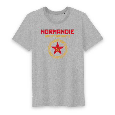 Normandie indépendante - T-shirt Coton bio 100 % - imprimé FR - Ici & Là - T-shirts & Souvenirs de chez toi