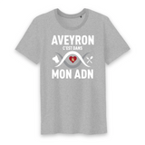 Aveyron c'est dans mon ADN - T-shirt coton bio 100 % - imprimé dans le Midi - Ici & Là - T-shirts & Souvenirs de chez toi