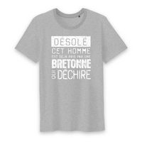 Thumbnail for Désolé cet homme est pris par une Bretonne qui déchire - T-shirt Coton Bio imprimé FR - Ici & Là - T-shirts & Souvenirs de chez toi