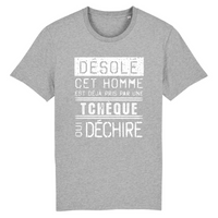 Thumbnail for Désolé cet homme est pris par une Tchèque qui déchire - T-shirt coton bio 100 % - imprimé FR - Ici & Là - T-shirts & Souvenirs de chez toi