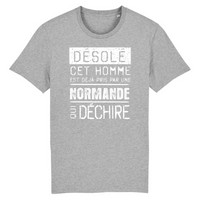 Thumbnail for Désolé cet homme est pris par une Normande qui déchire - T-shirt coton bio 100 % - imprimé FR - Ici & Là - T-shirts & Souvenirs de chez toi