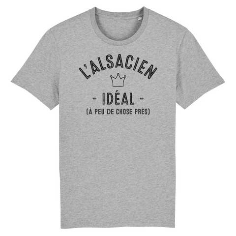 L'Alsacien Idéal à peu de chose près - T-shirt coton bio - imprimé FR - Ici & Là - T-shirts & Souvenirs de chez toi