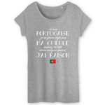 Je suis Portugaise je ne ferme pas ma gueule - T-shirt femme coton bio - imprimé fr - Ici & Là - T-shirts & Souvenirs de chez toi