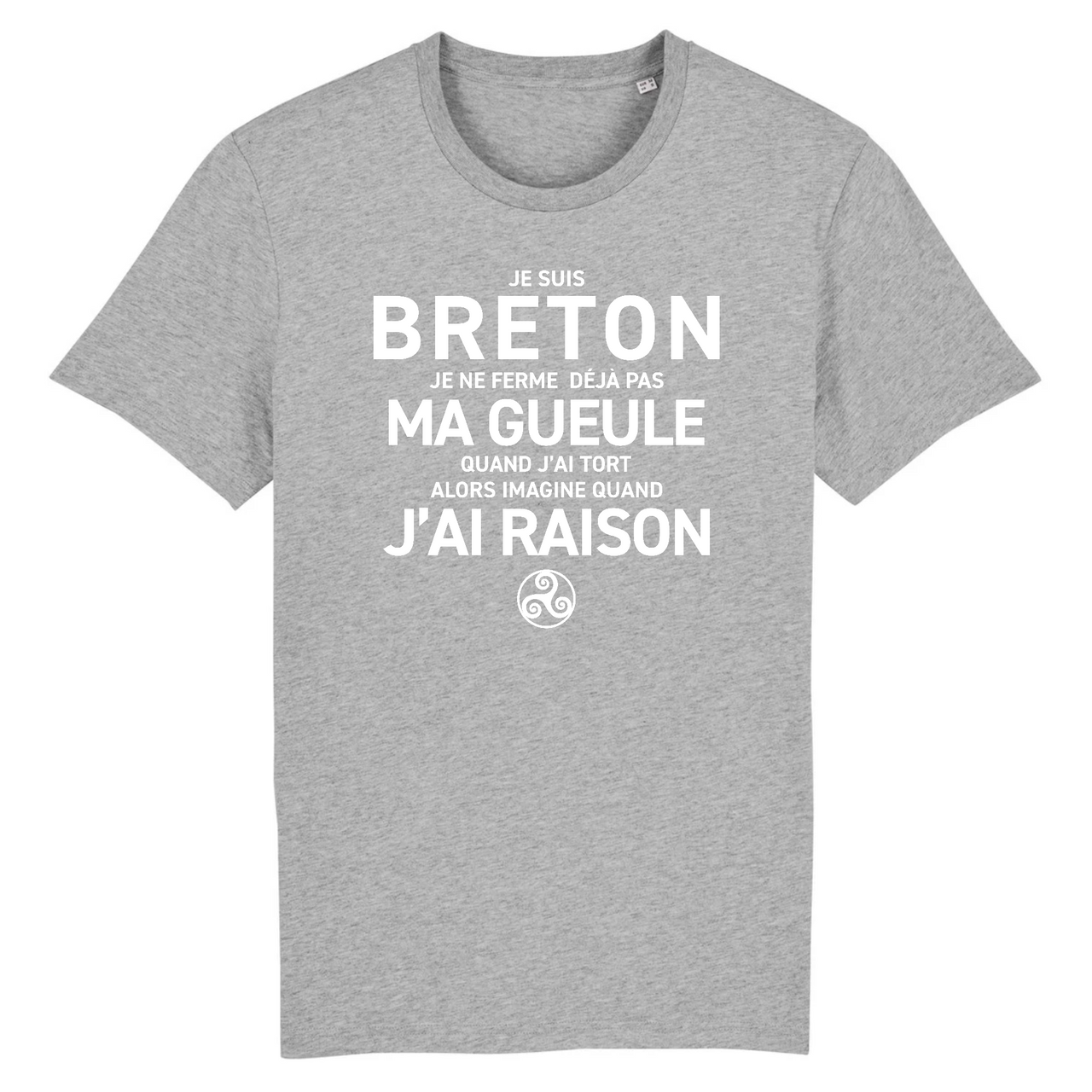 Breton toujours raison R - T-shirt coton bio - imprimé FR - Ici & Là - T-shirts & Souvenirs de chez toi