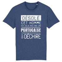 Thumbnail for Désolé cet homme est pris par une Portugaise qui déchire - T-shirt coton bio 100 % - imprimé FR - Ici & Là - T-shirts & Souvenirs de chez toi