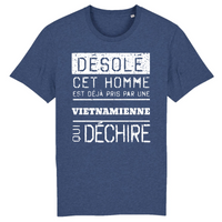 Thumbnail for Désolé cet homme est pris par une Vietnamienne qui déchire - T-shirt coton bio 100 % - imprimé FR - Ici & Là - T-shirts & Souvenirs de chez toi