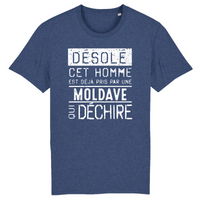 Thumbnail for Désolé cet homme est pris par une Moldave qui déchire - T-shirt coton bio 100 % - imprimé FR - Ici & Là - T-shirts & Souvenirs de chez toi