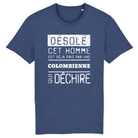 Thumbnail for Désolé cet homme est pris par une Colombienne qui déchire - T-shirt coton bio 100 % - imprimé FR - Ici & Là - T-shirts & Souvenirs de chez toi