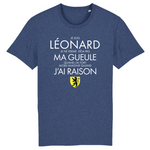 Je suis Léonard, je ne ferme pas ma gueule - Léon - Bretagne - T-shirt coton bio - imprimé fr - Ici & Là - T-shirts & Souvenirs de chez toi