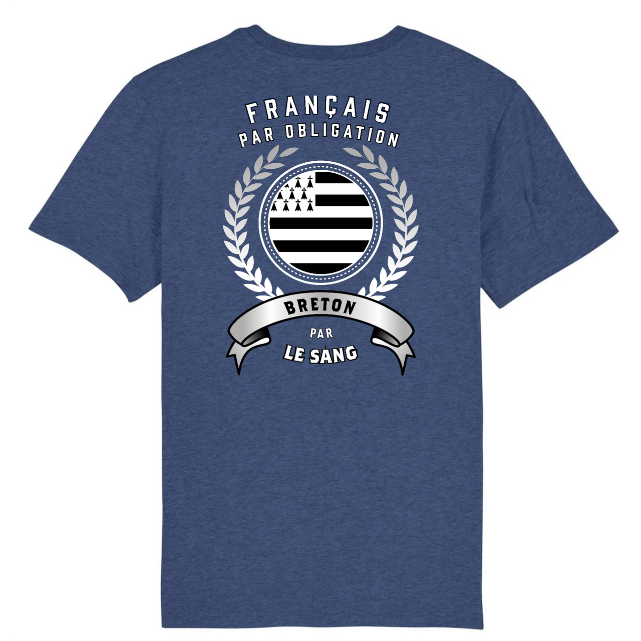 Breton par le sang - T-shirt imprimé Dos coton biologique - FR - Ici & Là - T-shirts & Souvenirs de chez toi